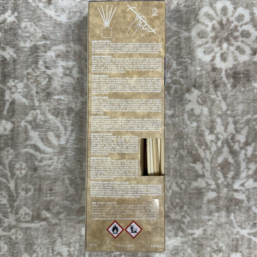 Vila Hermanos Fig & Amber REED DIFFUSER 3.38oz Blue Lasts 1.5‎ Months